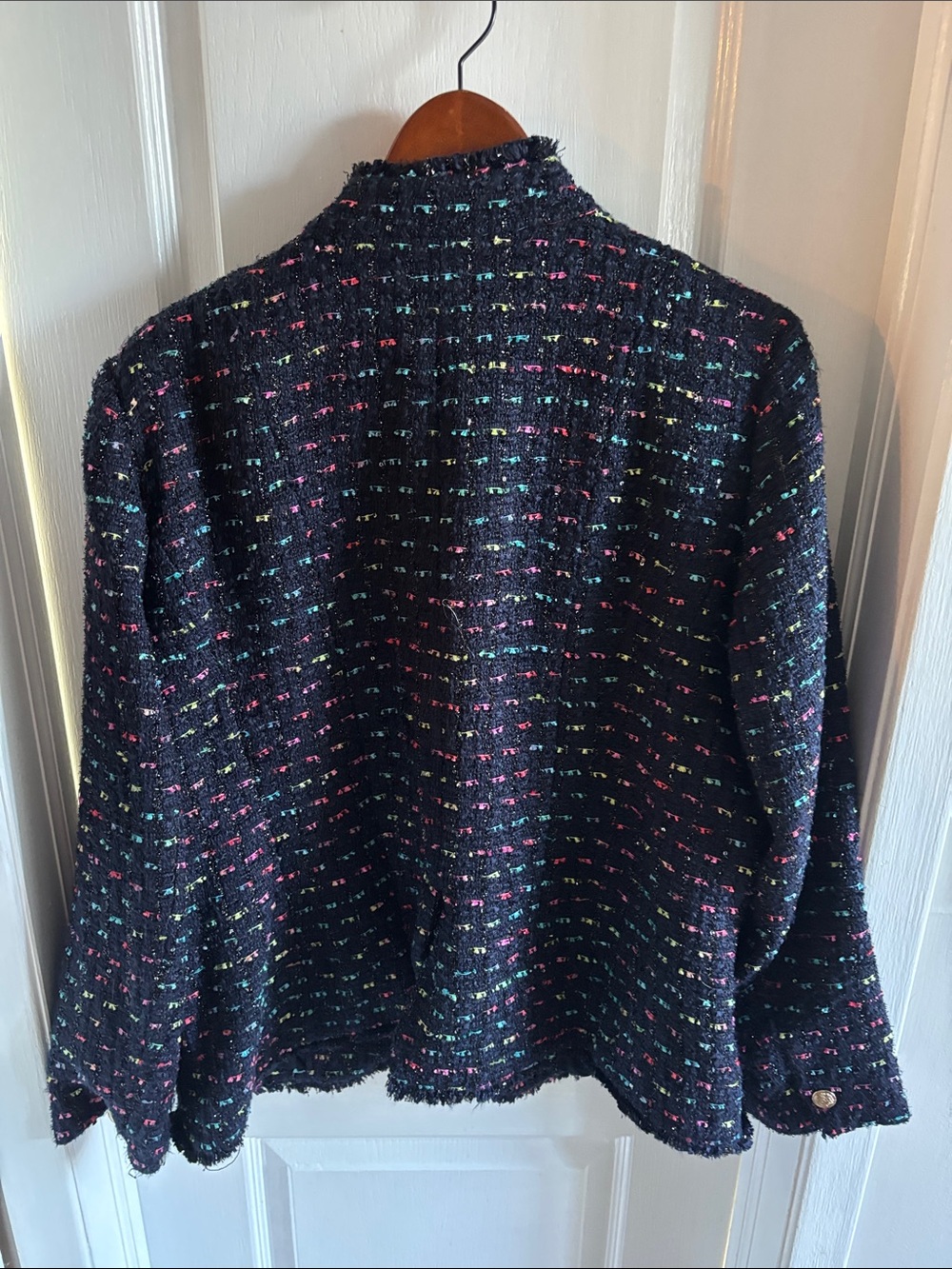 Talbots Tweed Multicolor Thread Pocket Jacket - Picture 3 of 5